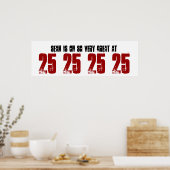 Fantastische 25e verjaardag Banner - Aangepaste na Poster (Keuken)