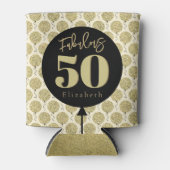Fantastische 50 gouden verjaardag blikjeskoeler (Voorkant)