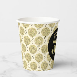 Fantastische 50 gouden verjaardag papieren bekers