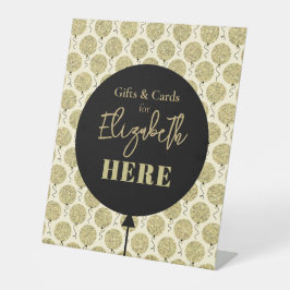 Fantastische 50 gouden verjaardag reclamebord met voetstuk