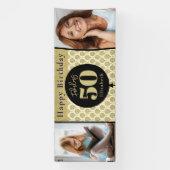 Fantastische 50 gouden verjaardag spandoek (Verticaal)