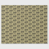 Fantastische 50e gouden verjaardag cadeaupapier (Vlak)