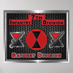 Fantastische 7e infanteriedivisie "Bayonet Divisio Poster