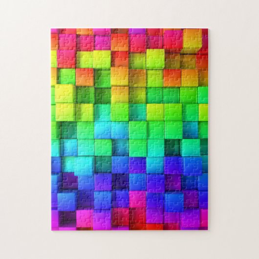 Fantastische Abstracte Neon Colour Blocks Gift Legpuzzel (Verticaal)
