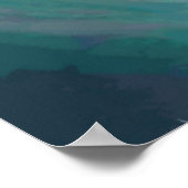Fantastische Abstracte roze kwal in de oceaan Poster (Hoek)