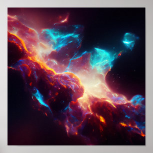 Fantastische Abstracte ruimte 6 Poster