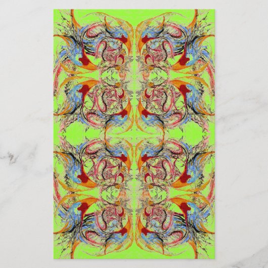 Fantastische Abstracte scrapbook, groenboek Briefpapier (Voorkant)