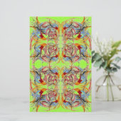 Fantastische Abstracte scrapbook, groenboek Briefpapier (Staand voorkant)