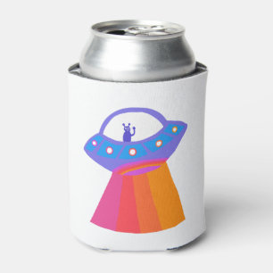 Fantastische Alien UFO-regenboog aangepast IT Blikjeskoeler