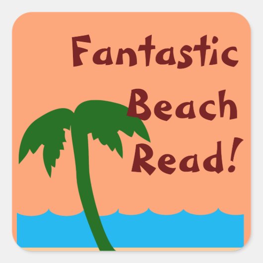 Fantastische Beach Read Promo Vierkante Sticker (Voorkant)