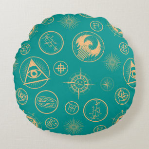 FANTASTISCHE BEASTEN EN WAAR U HEM™-Patroon WILT V Rond Kussen