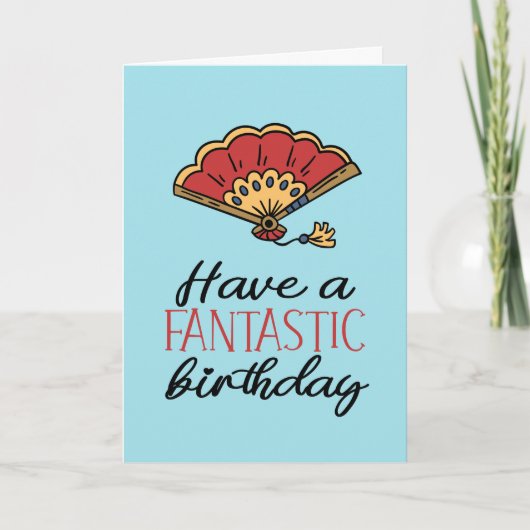 Fantastische Birthday Cute Fan Pun Funny Birthday Kaart (Voorkant)