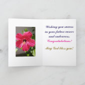 Fantastische bloem, gefeliciteerd, Afstuderen Kaar Kaart (Binnen)