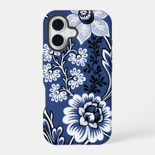 Fantastische Bloemen (Blauw) Fijne Kunst iPhone 16 Hoesje