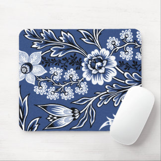 Fantastische Bloemen (Blauw) Fijne Kunst Muismat