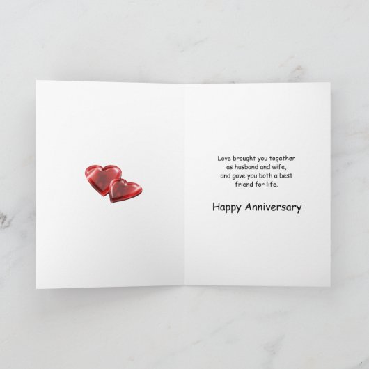 Fantastische bloemen bruiloft voor een paar jaar kaart (Binnen)