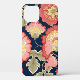 Fantastische bloemen in retro, , jakobenompen iPhone 12 hoesje