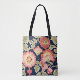 Fantastische bloemen in retro, , jakobenompen draagtas