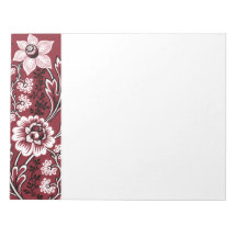 Fantastische Bloemen (Maroon) Fijne Kunst