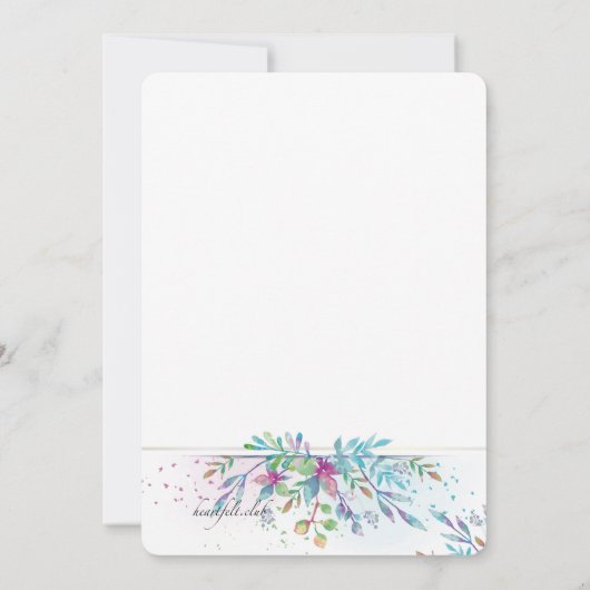 Fantastische Bloemen Uitnodiging (Achterkant)