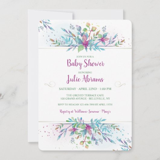 Fantastische Bloemen Uitnodiging (Voorkant)