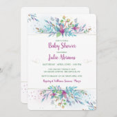 Fantastische Bloemenuitnodiging Kaart (Voorkant / Achterkant)