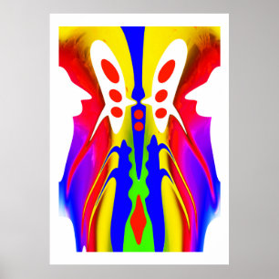 Fantastische buitenaardse machinekamer poster
