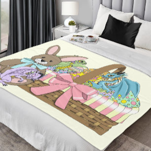Fantastische Cute Fantasy Draken Paasmand Fleece Deken