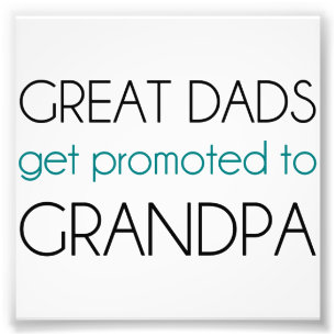 Fantastische Dads worden gepromoot naar opa Foto Afdruk
