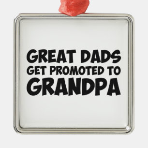 Fantastische Dads worden gepromoot naar opa Metalen Ornament