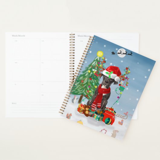 Fantastische danshond met kerstcadeaus planner (Display)