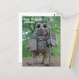 Fantastische Deense trol Ivan briefkaart! Briefkaart
