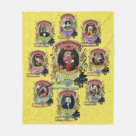Fantastische diercomponisten klassieke muziek fleece deken