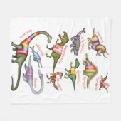 Fantastische dinosaurussen fleece deken (Voorkant (Horizontaal))