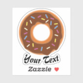 Fantastische donut met chocolade en sproinkles sticker (Vel)