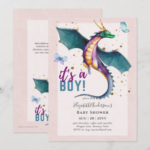 Fantastische DRAGON Tante Baby Boy Shower onthult Kaart
