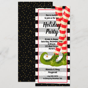 Fantastische Elf Legs Holiday Kerstuitnodigingen Kaart