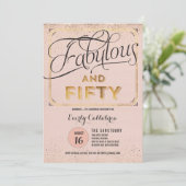 Fantastische en vijftigste uitnodiging van de goud (Staand voorkant)