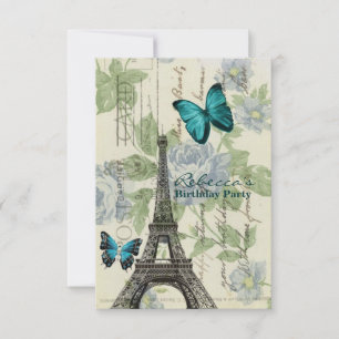 Fantastische feesten Eiffel Tower Parisian Kaart