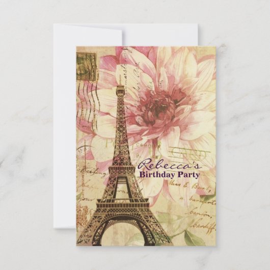 Fantastische feesten Eiffel Tower Parisian Kaart (Voorkant)