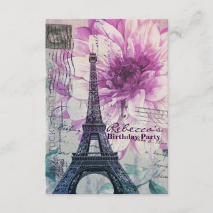 Fantastische feesten Eiffel Tower Parisian Kaart
