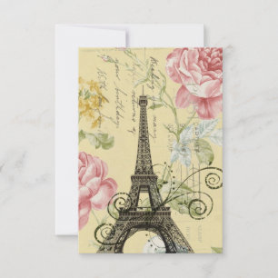 Fantastische feesten Eiffel Tower Parisian Kaart