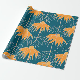Fantastische florale hand heeft een naadloos patro cadeaupapier