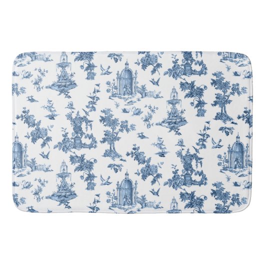 Fantastische fonteinen en bomen in toile-Blue Badmat (Voorkant)