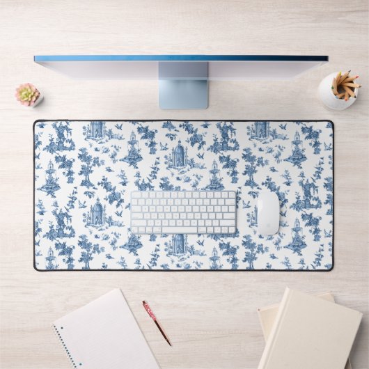  Fantastische fonteinen en bomen in toile-Blue Bureaumat (Kantoor 1)