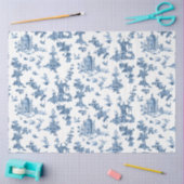 Fantastische fonteinen en bomen in toile-Blue Tissuepapier