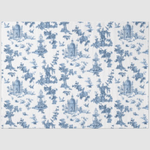 Fantastische fonteinen en bomen in toile-Blue Tissuepapier