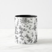  Fantastische fonteinen en bomen toile-B & W Mok (Midden)