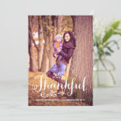 Fantastische foto Happy Thanksgiving Feestdagenkaart (Staand voorkant)