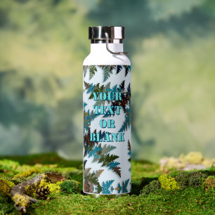 Fantastische Fractale Arctische Camouflage Waterfles